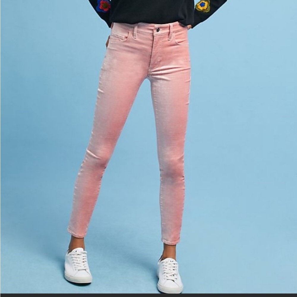 PILCRO & THE LETTERPRESS PINK VELVET PANTS Sz.26